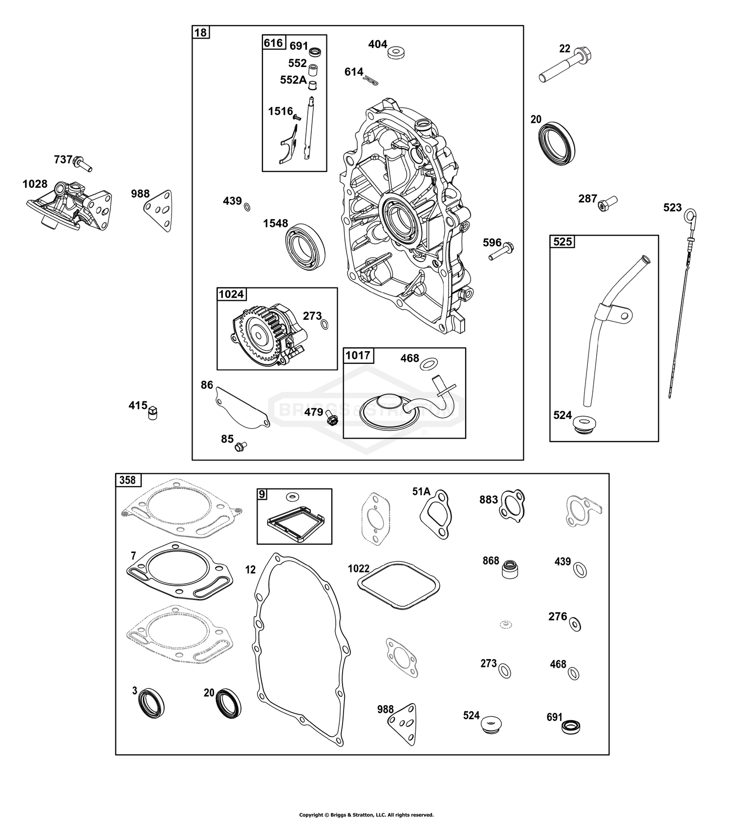 Crankcase Cover/Sump Group