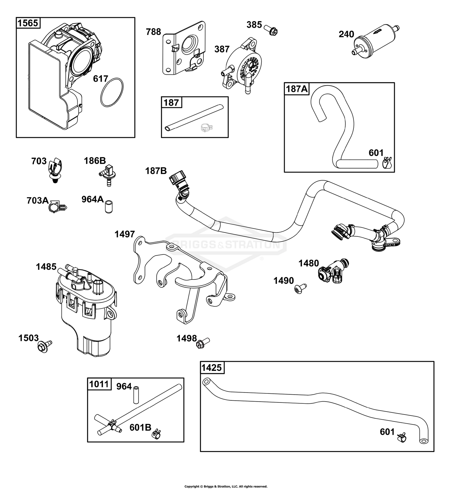 Throttle Body and Fuel Supply Group