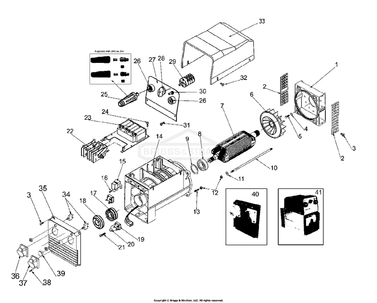HPP17180 Briggs and Stratton Generator BSW200DC PartsWarehouse