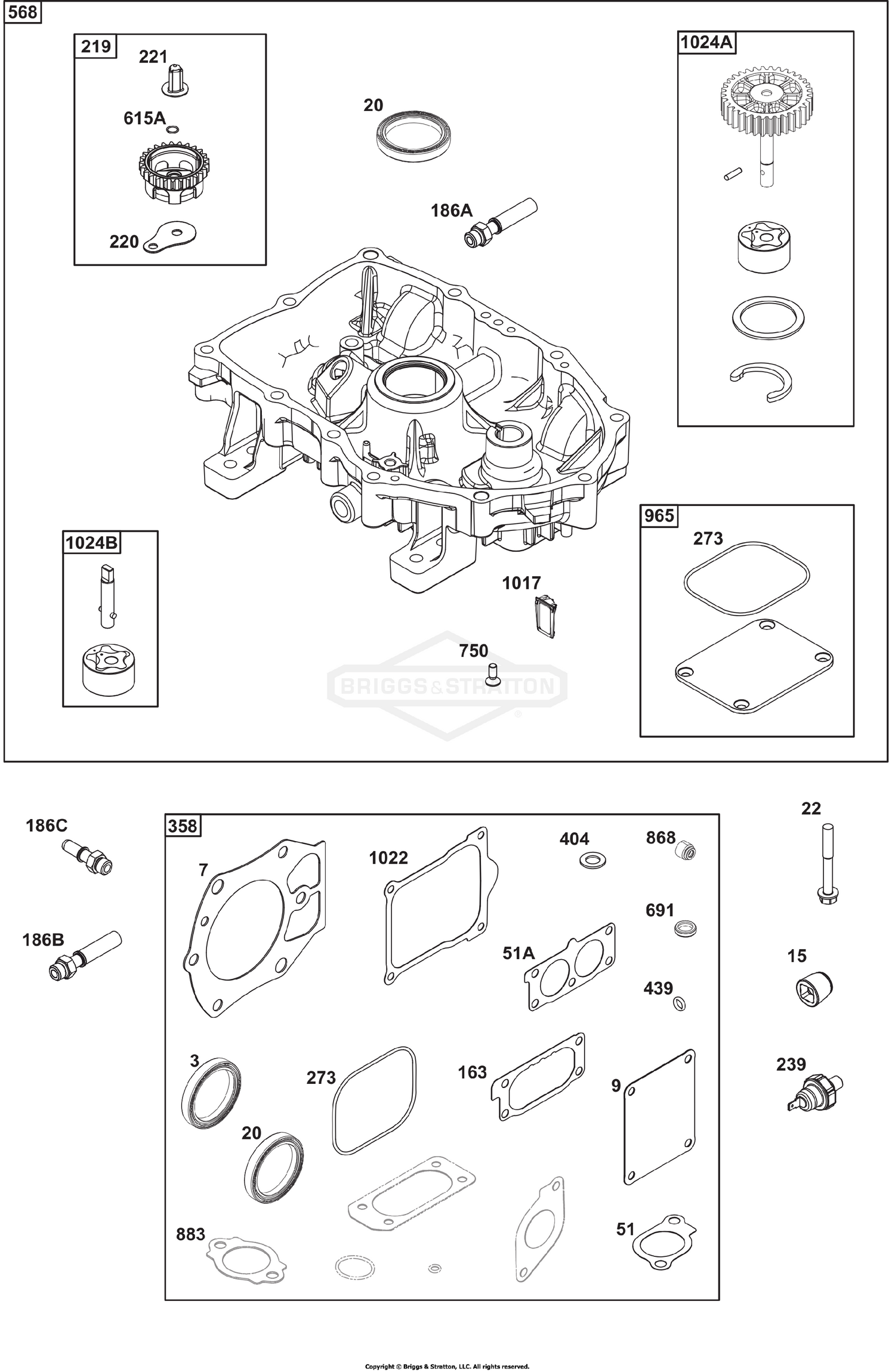 Crankcase Cover/Sump Group