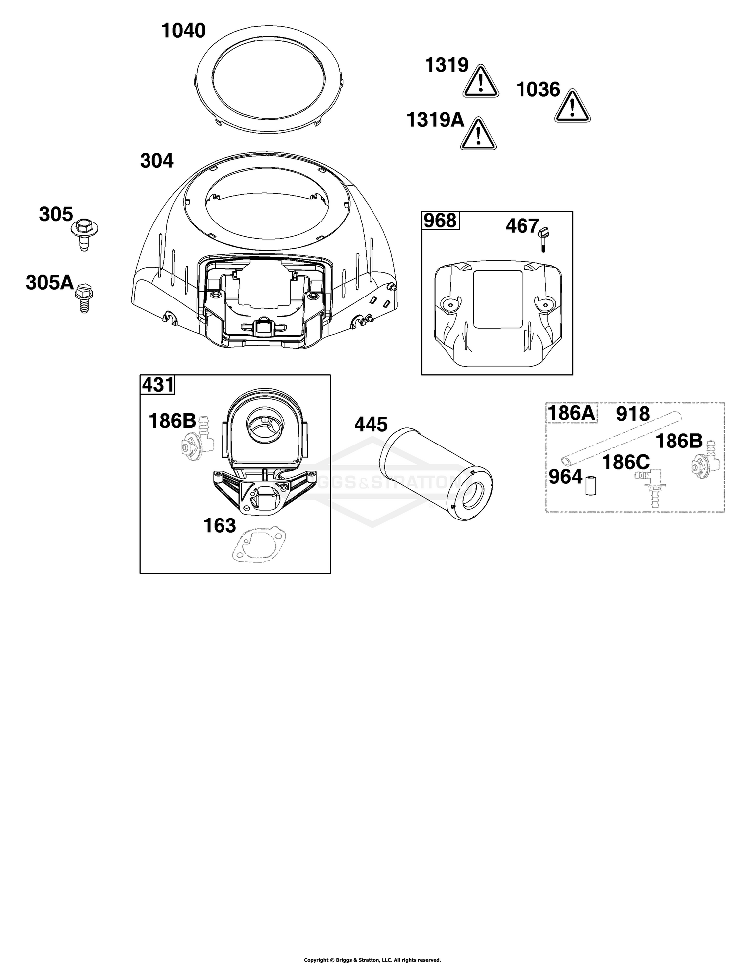 Blower Housing and Air Cleaner Group