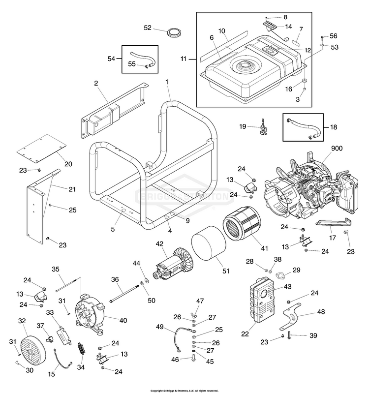 030711-00 Briggs and Stratton Generator 3,500 Watt - PartsWarehouse