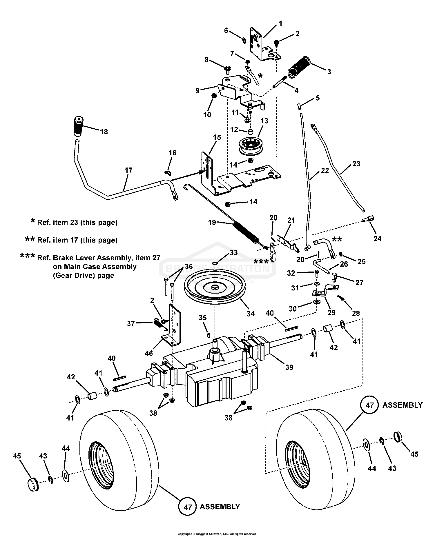 Murray riding discount mower parking brake