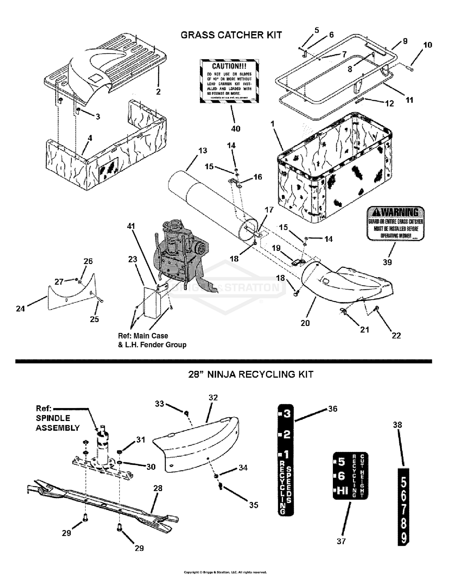 Craftsman grass discount catcher attachment parts