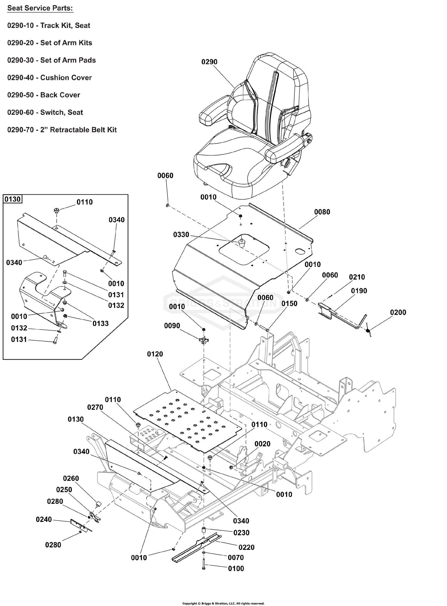 Seat Mount and Floor Group S/N: 4002411632 and above