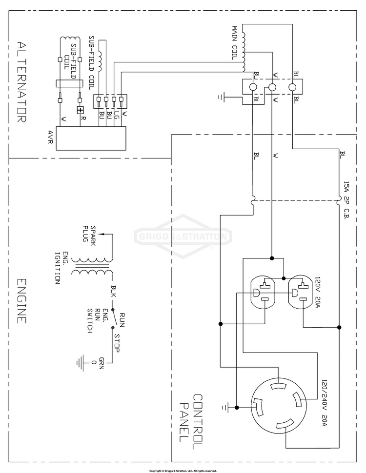 03046600 Briggs and Stratton Generator 3,500 Watt PartsWarehouse