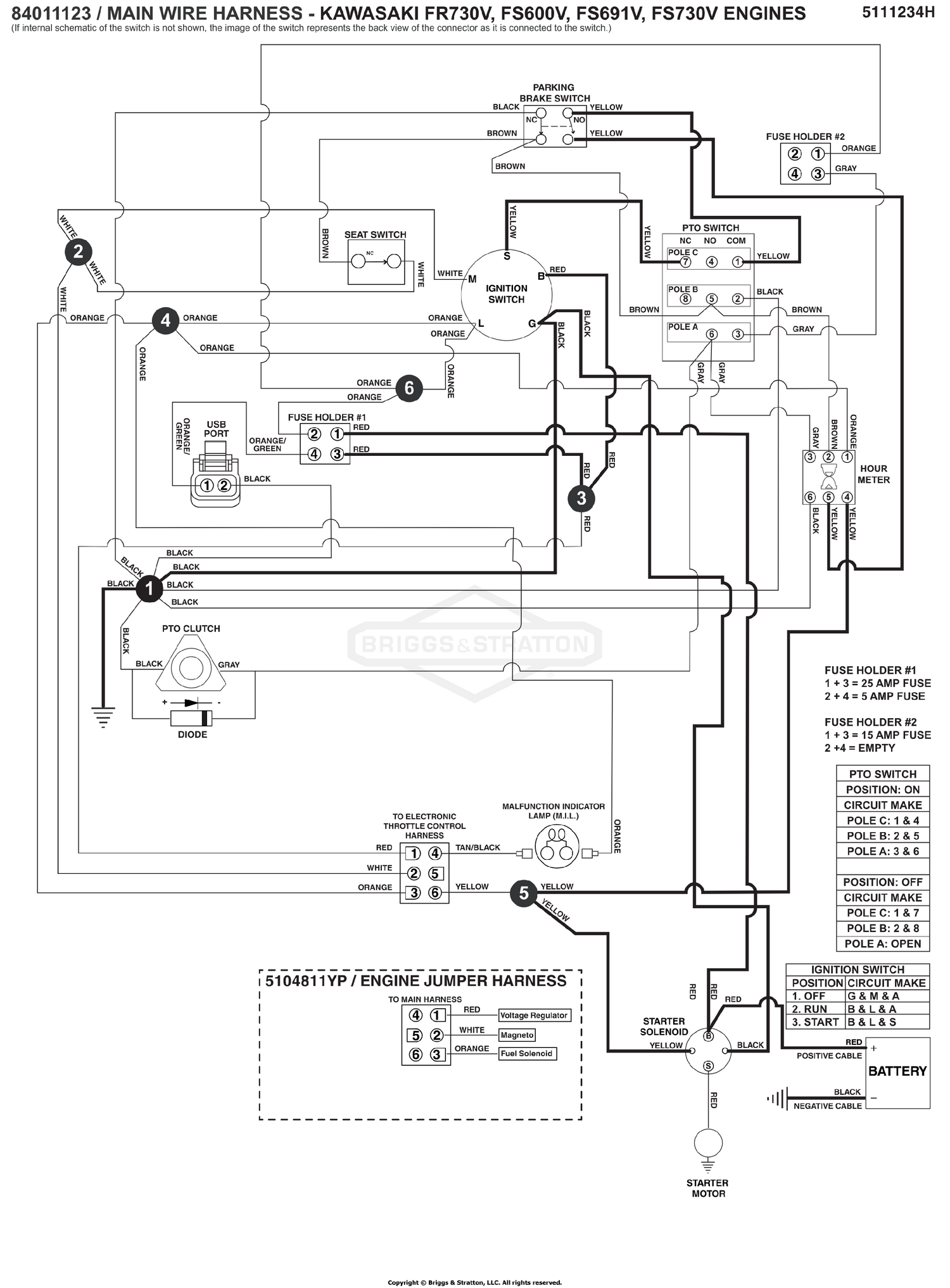 Electrical Schematic - Cranking Circuit S/N: 4002328397 and above