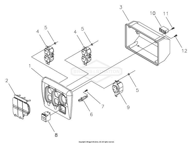 0302350 Briggs and Stratton Generator 5,500 Watt PartsWarehouse