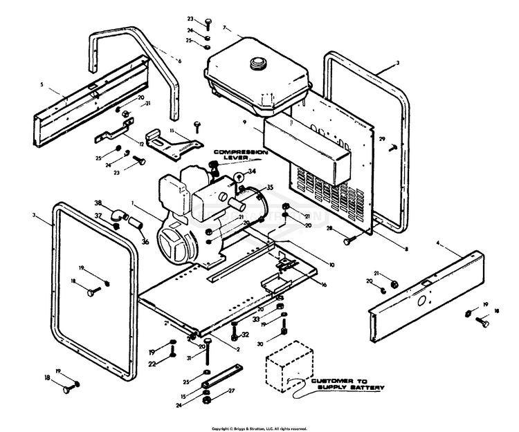 90140 Briggs and Stratton Portable Generator R4000D, 4,000 Watt