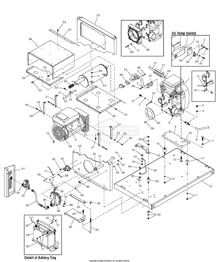 01938-0 Briggs and Stratton 10,000 Watt Home Generator System ...