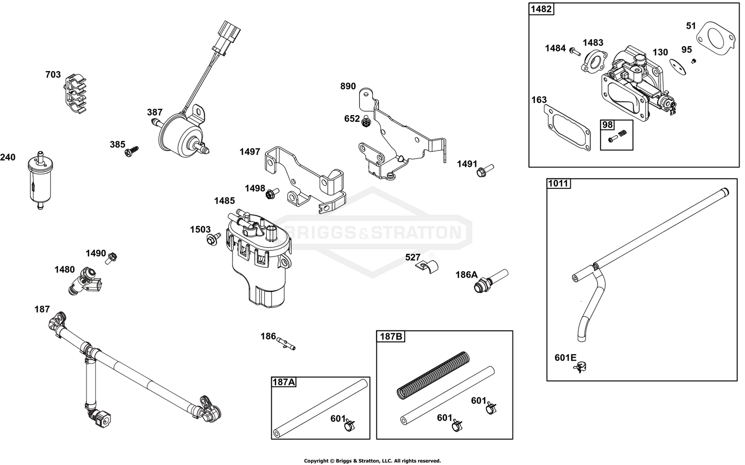 Throttle Body and Fuel Supply Group