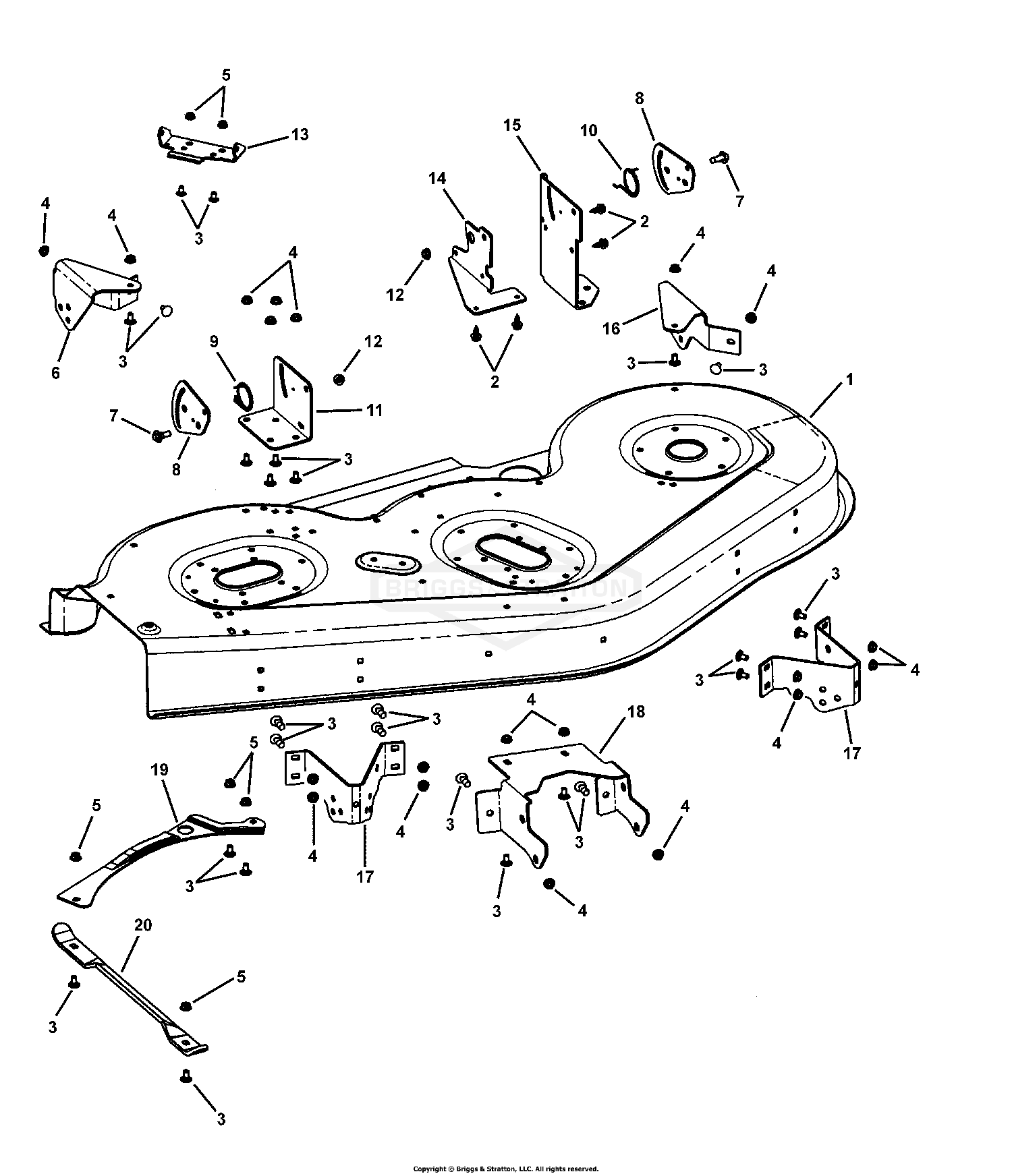 52" Mower Housing Assembly