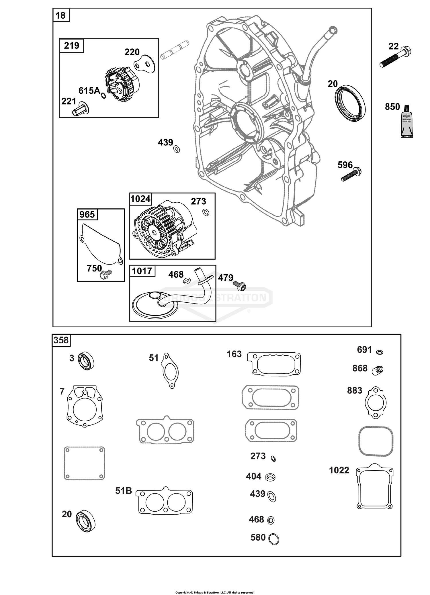Crankcase Cover/Sump Group