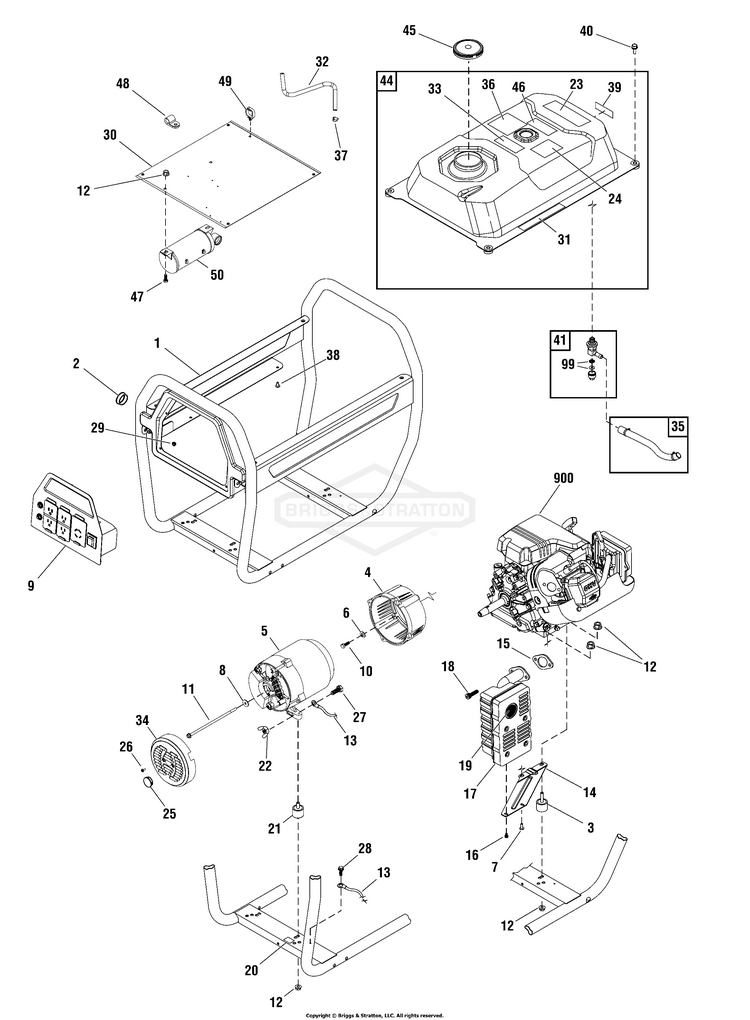 Briggs & Stratton 030476-00 - 6,000 Watt Troy-Bilt - PartsWarehouse