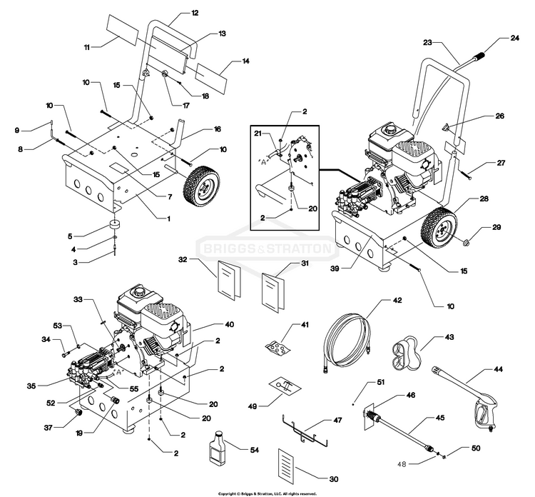 12922 Briggs and Stratton Pressure Washer 2,300 PSI Canadian PartsWarehouse