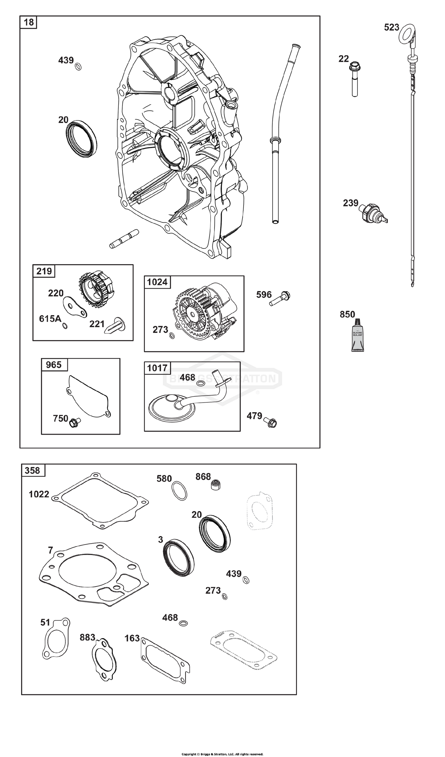 Crankcase Cover/Sump Group