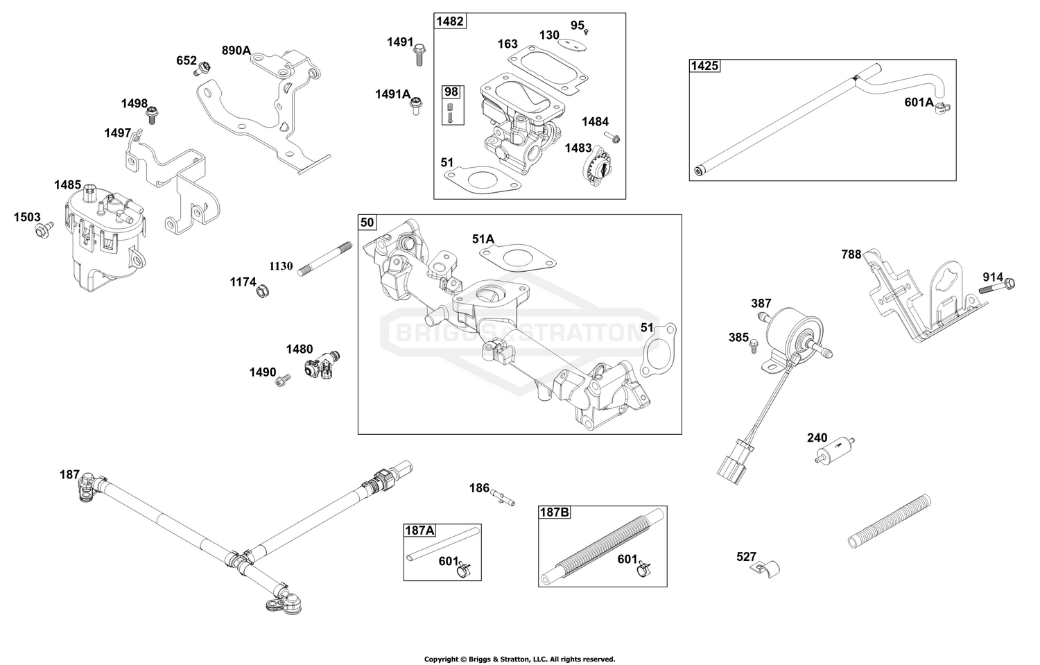 Throttle Body and Fuel Supply Group
