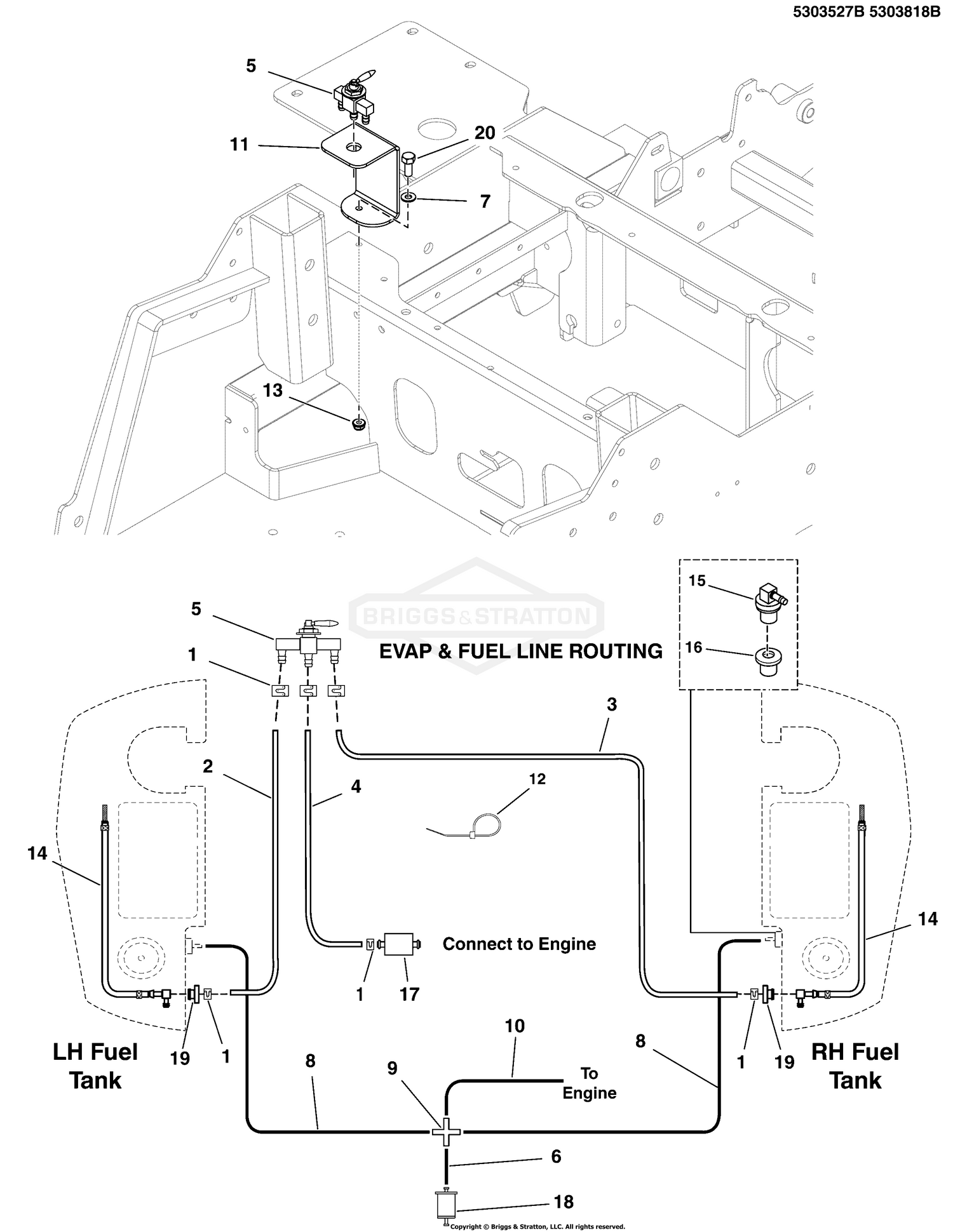 Fuel Supply Hose, Tank Replacement Parts, and EVAP Group