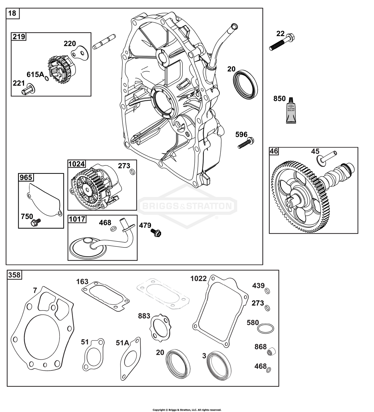 Crankcase Cover/Sump Group