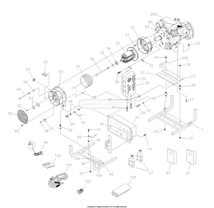 16570 Briggs and Stratton Portable Generator 7,000 EXL PartsWarehouse