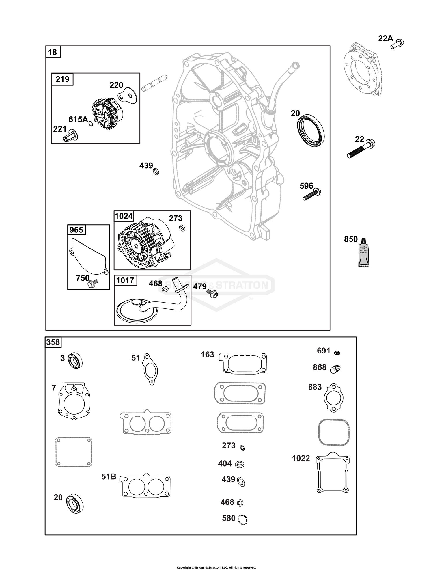 Crankcase Cover/Sump Group