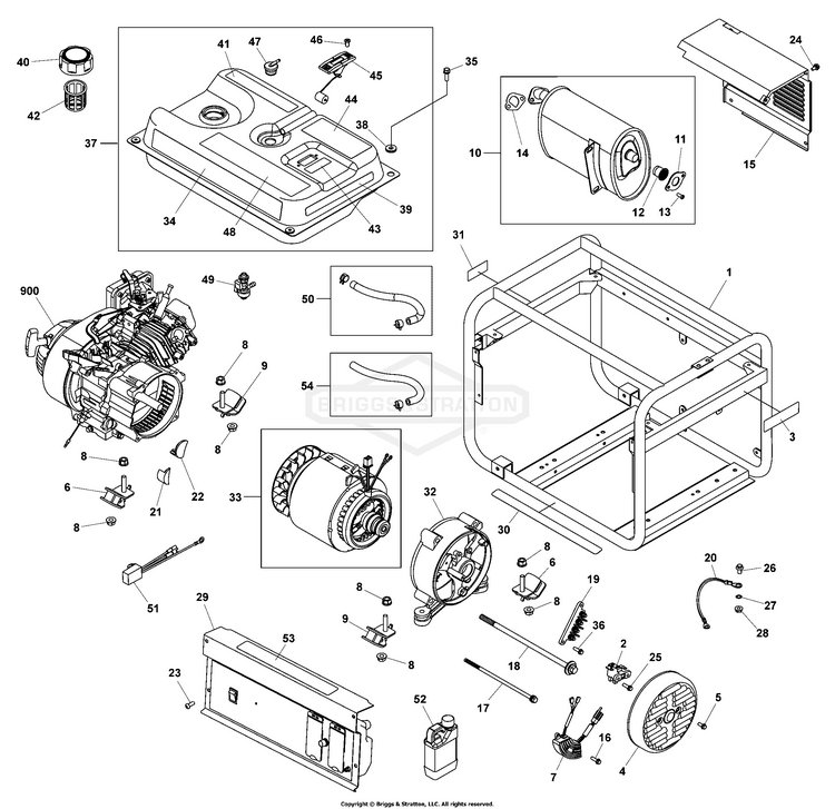 Briggs & Stratton 030754-00 - PowerBoss 2,500 Watt 49 State ...