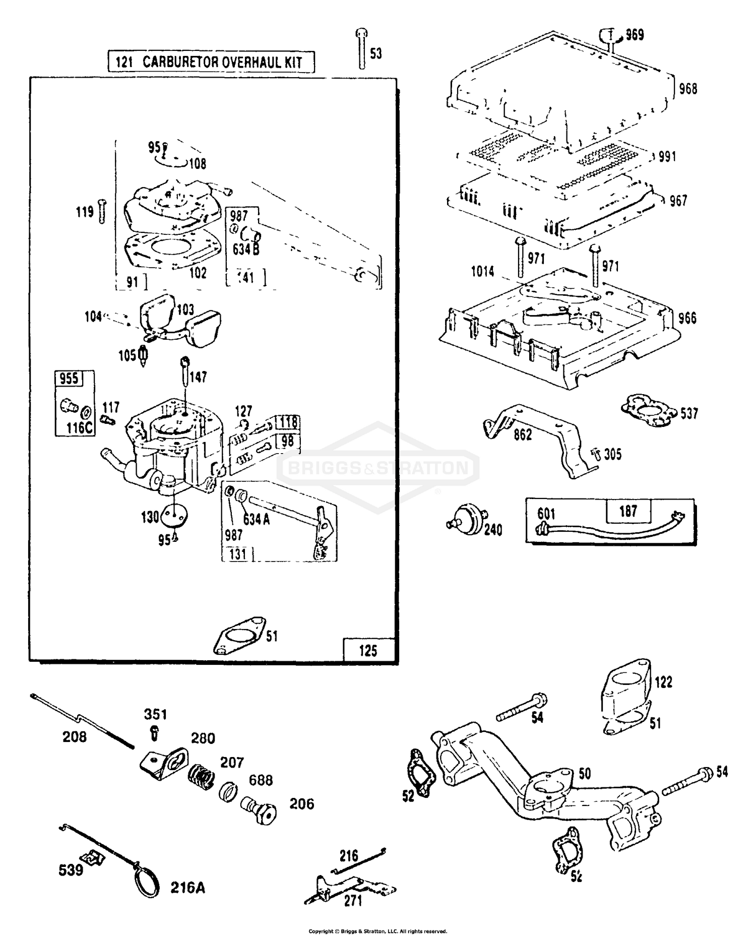 Engine Repair Parts & Carburetor Overhaul Kit