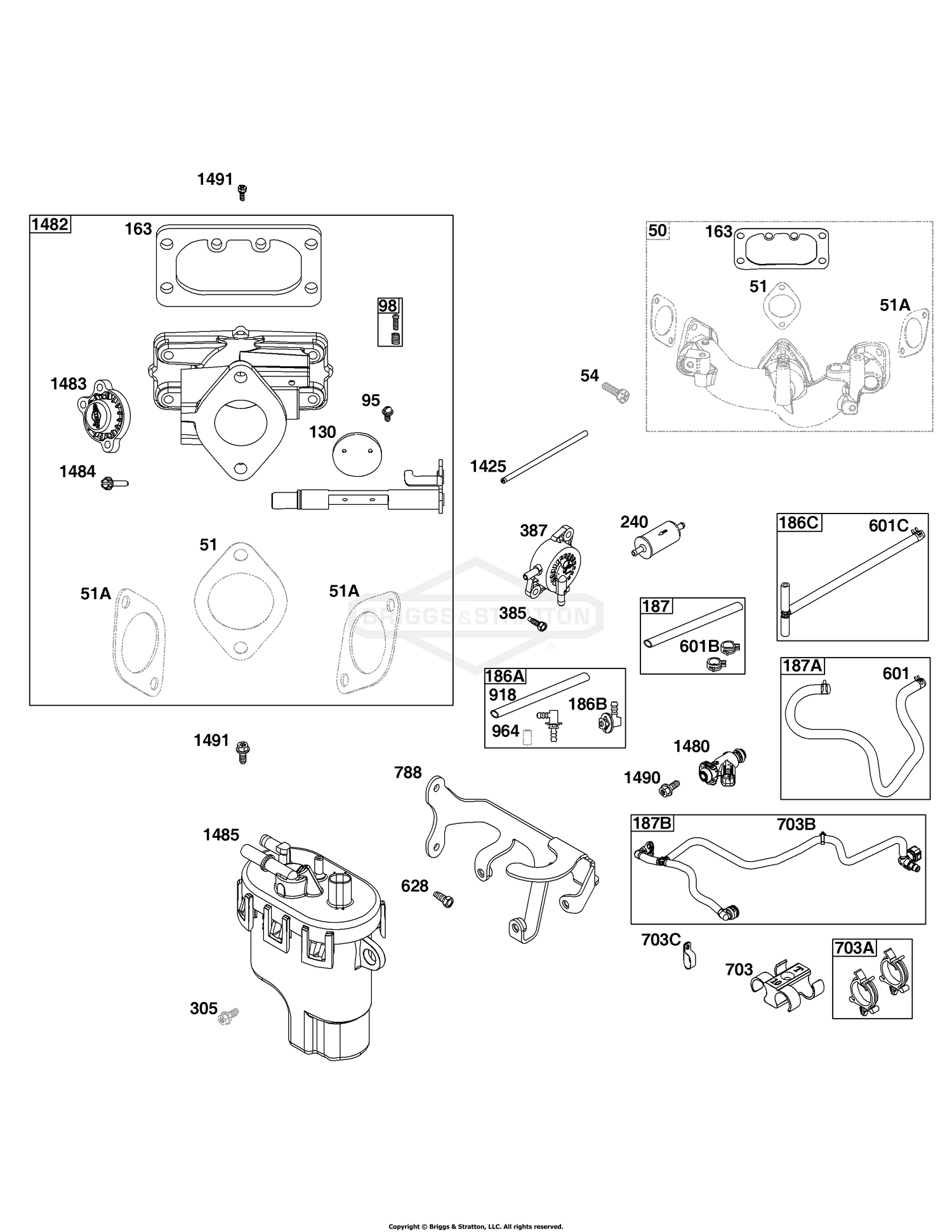 Throttle Body and Fuel Supply Group