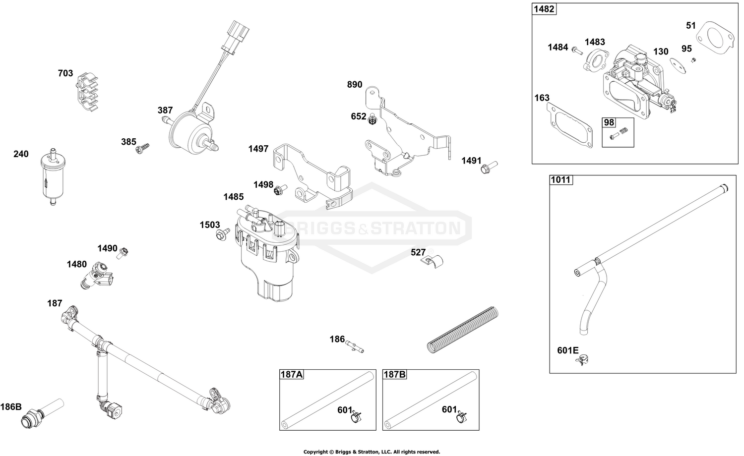 Throttle Body and Fuel Supply Group