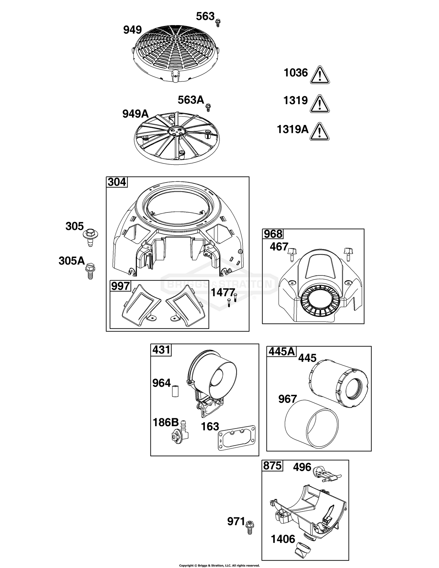 Blower Housing and Air Cleaner Group
