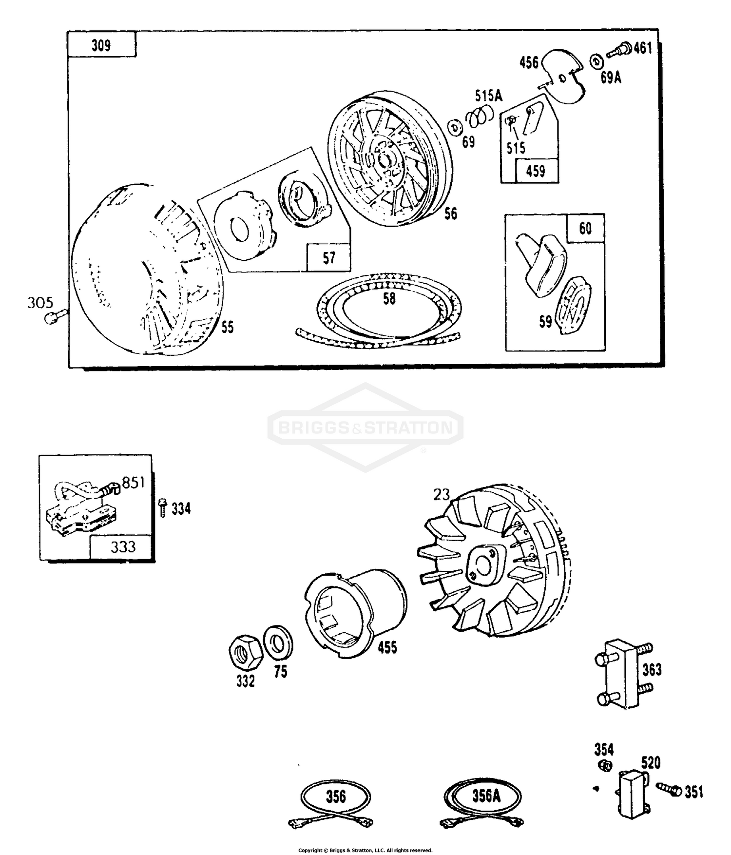 Briggs and stratton pull start assembly diagram outlet
