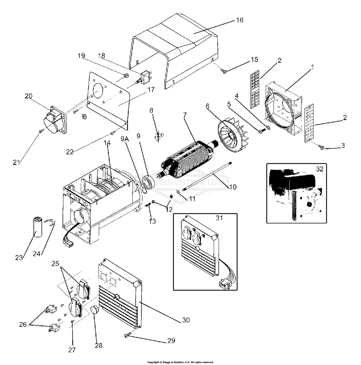 Alternator & Outlet Panel