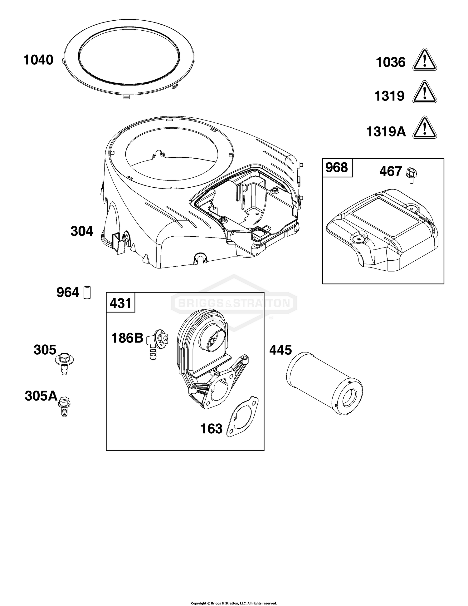 Blower Housing and Air Cleaner Group