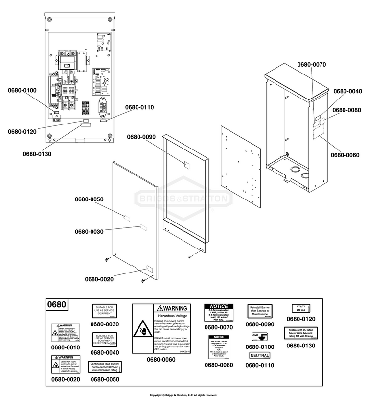 071054-02 Briggs And Stratton Transfer System 200 Amp Automatic ...