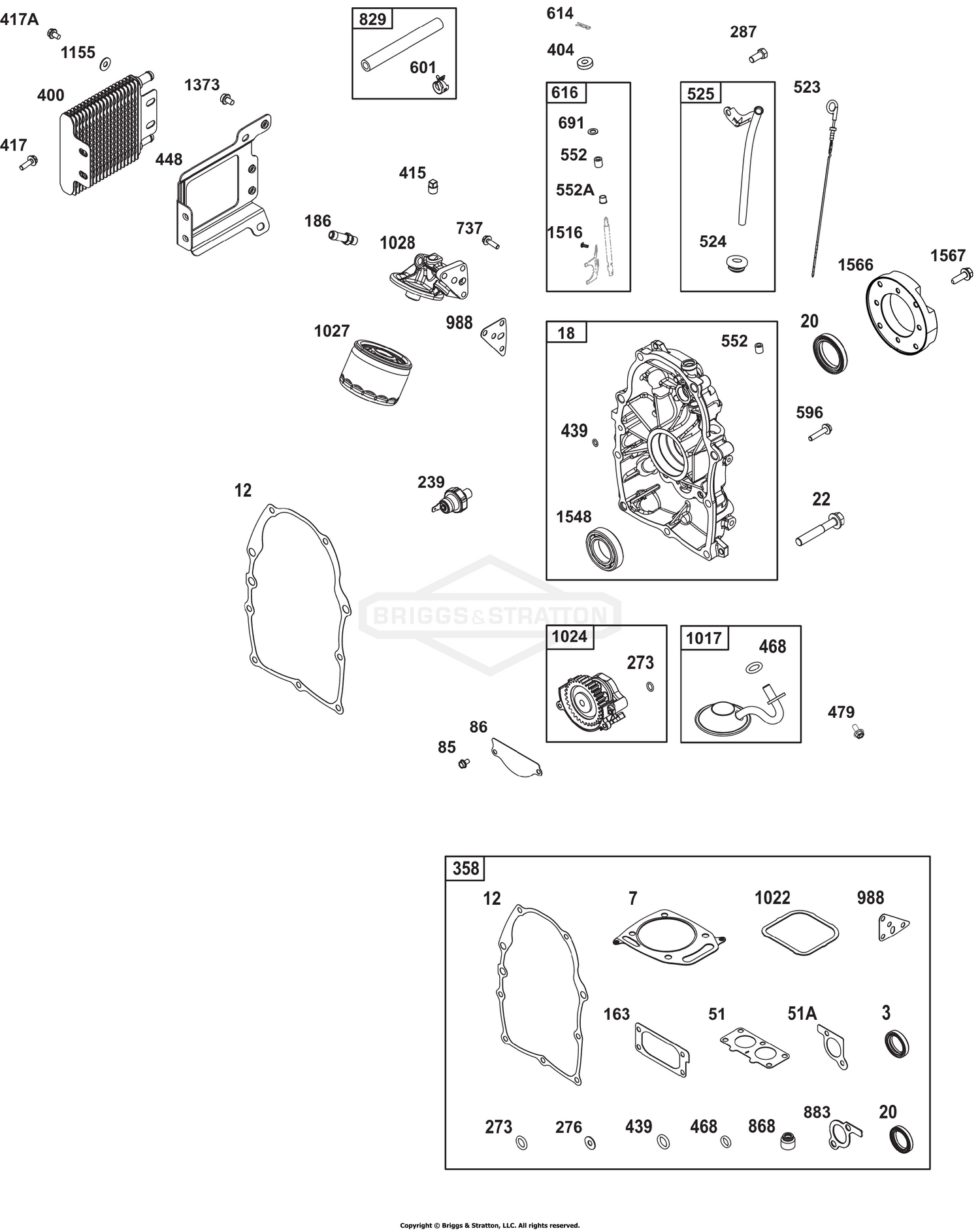 Crankcase Cover/Sump and Lubrication Group