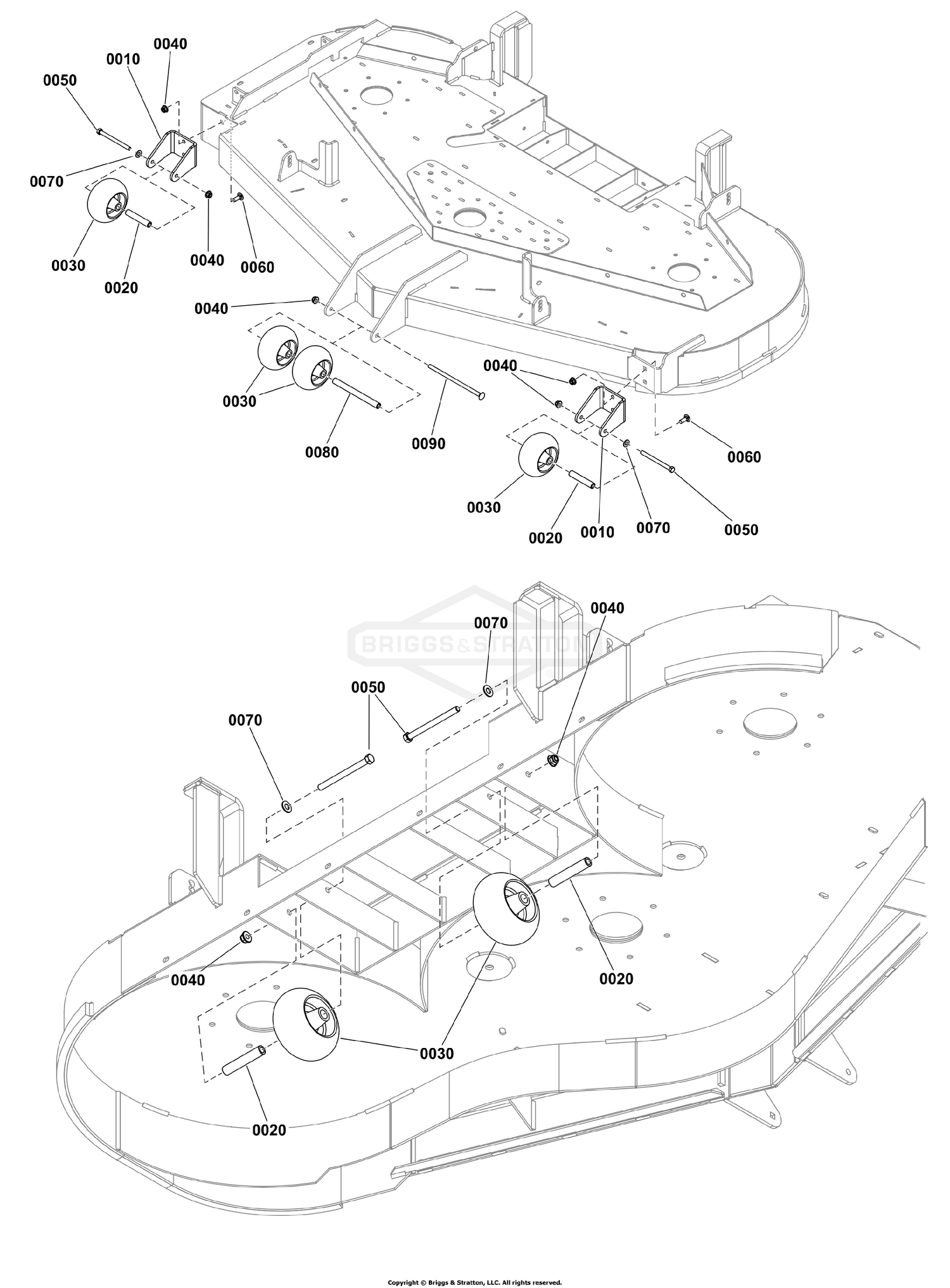72" iCD+ Mower Deck Group - Rollers