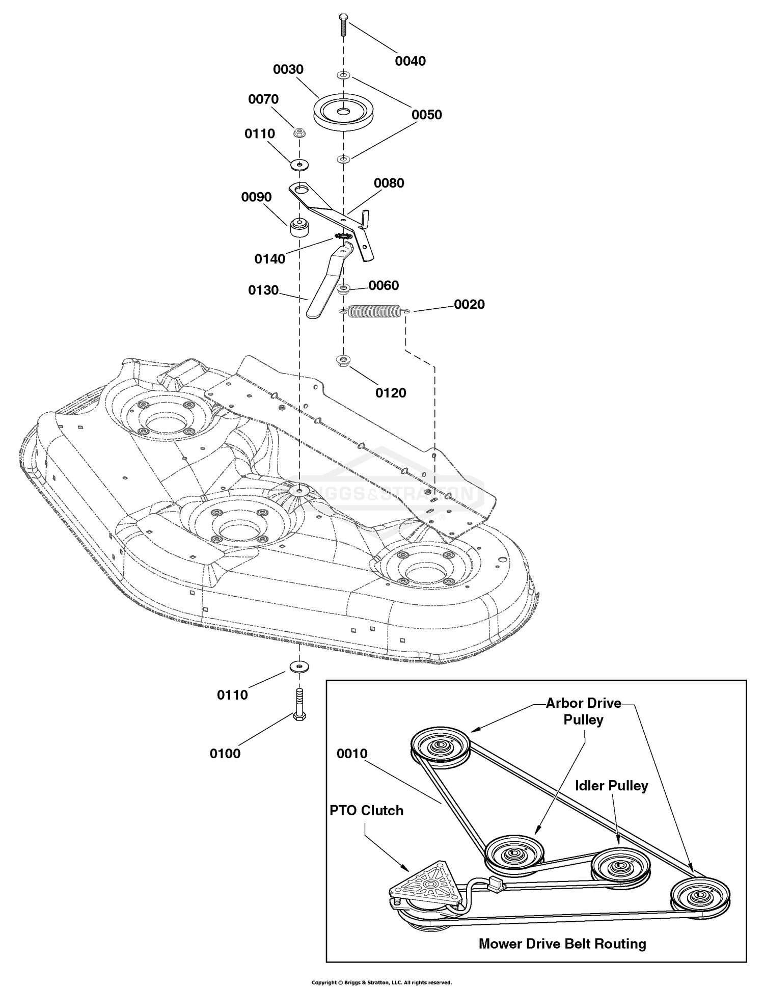 46" Mower Deck - Clutch Group