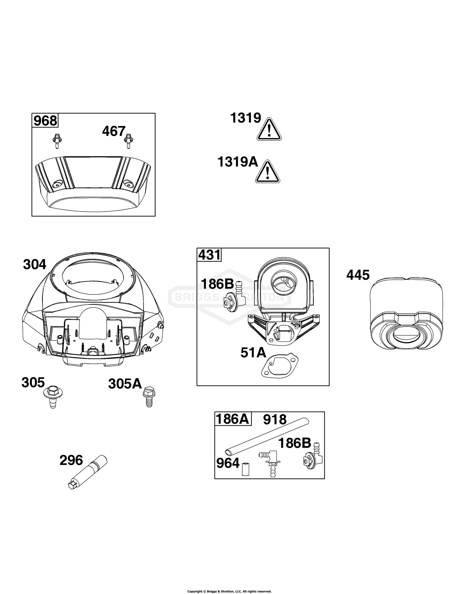 Blower Housing, Air Cleaner, Ready Start