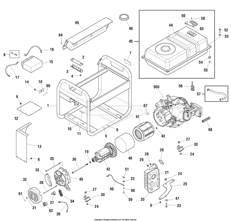 030668-00 Briggs and Stratton Generator 7,500 Watt - PartsWarehouse