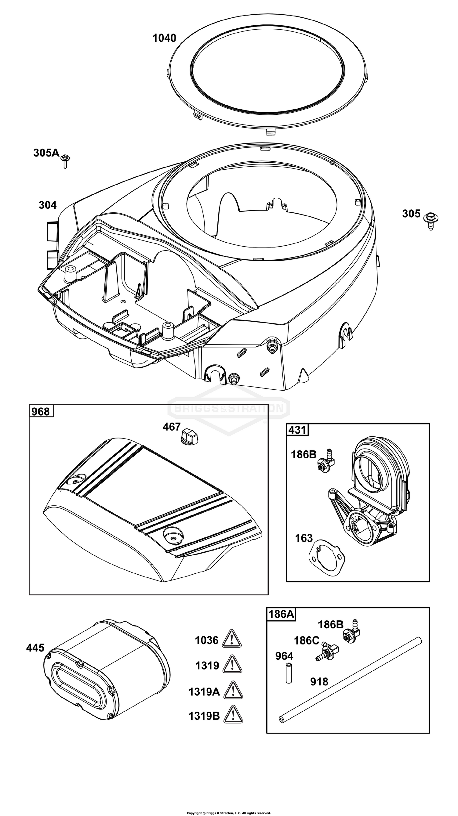 Blower Housing and Air Cleaner Group