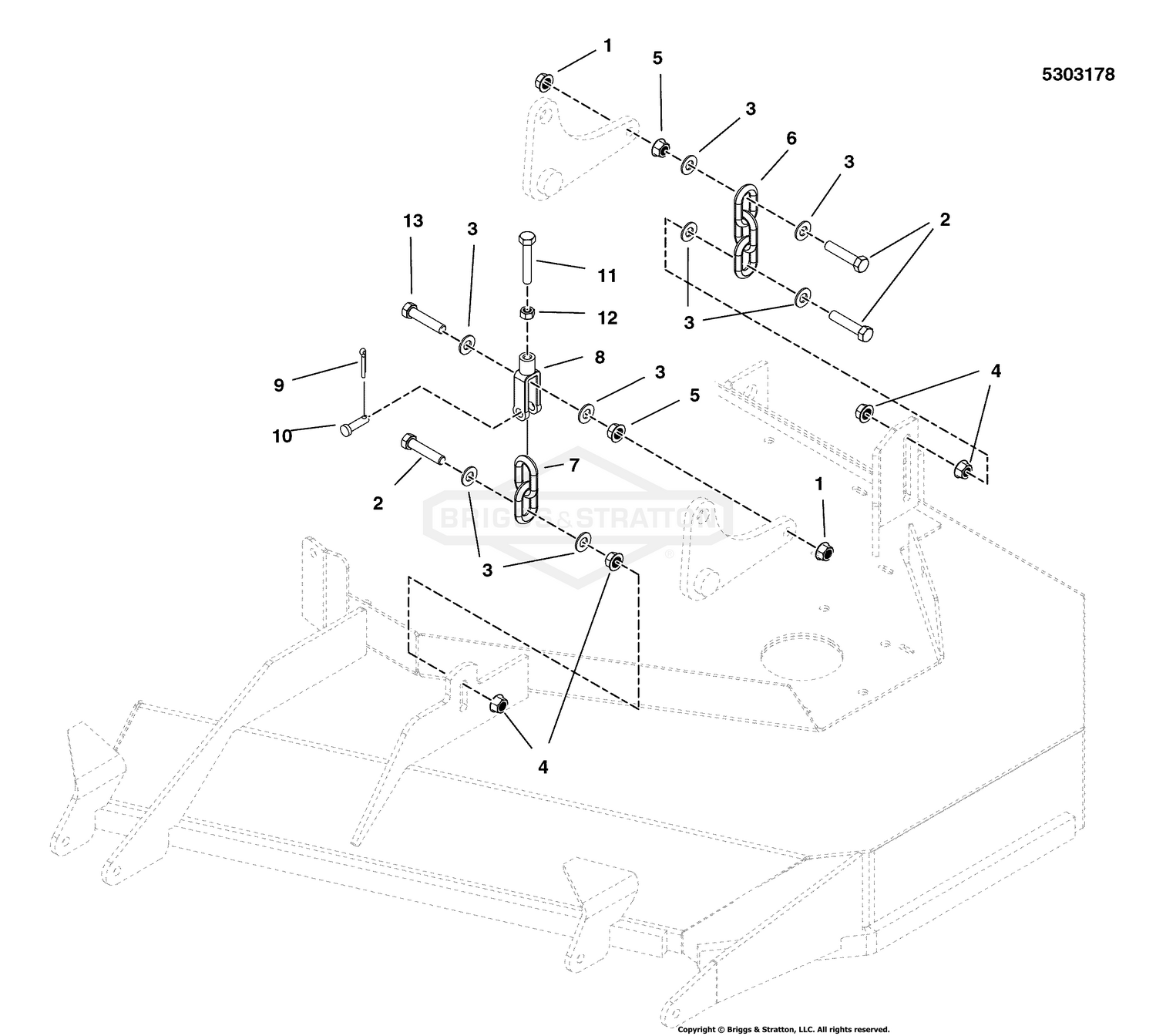 61" Mower Deck - Hanger Chains
