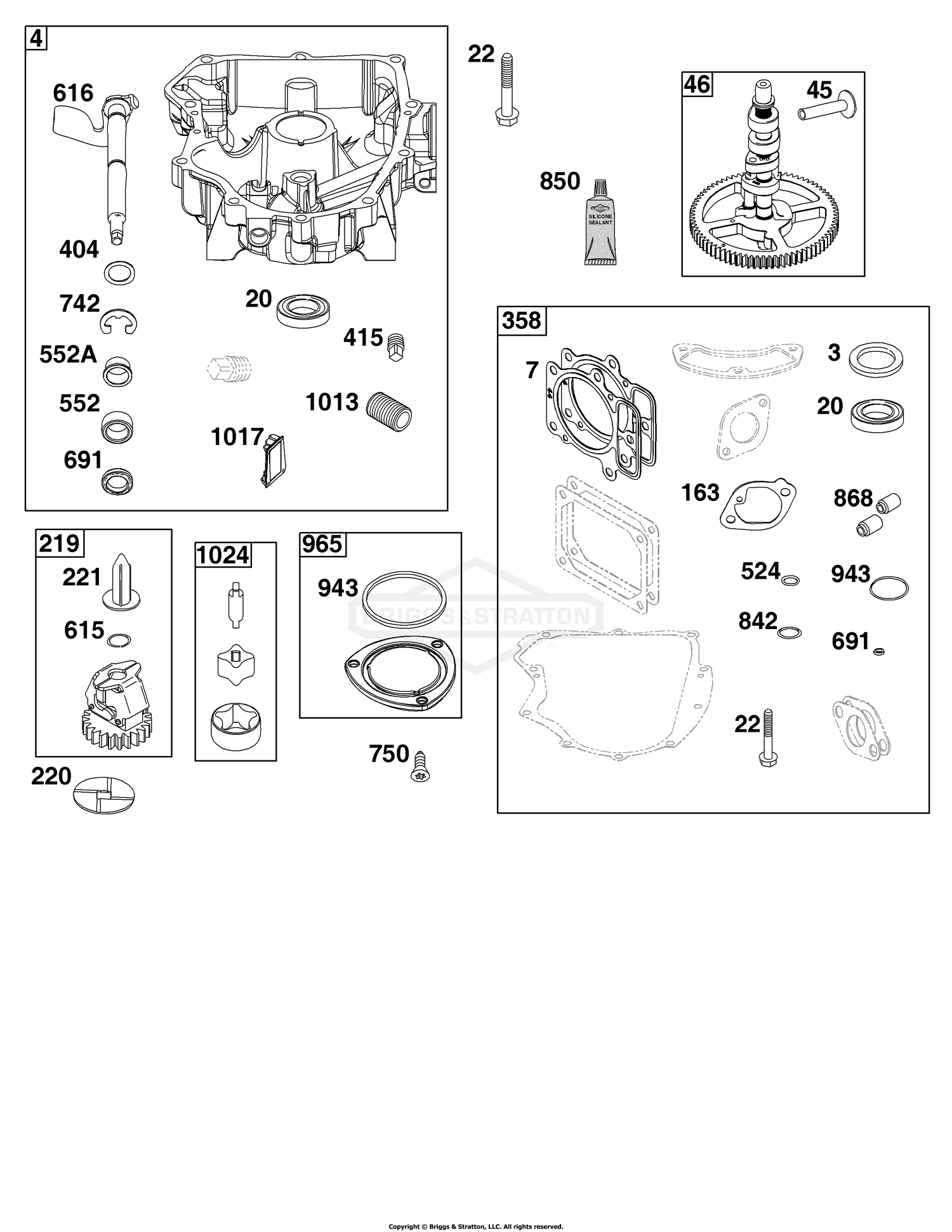 Crankcase Cover/Sump Group