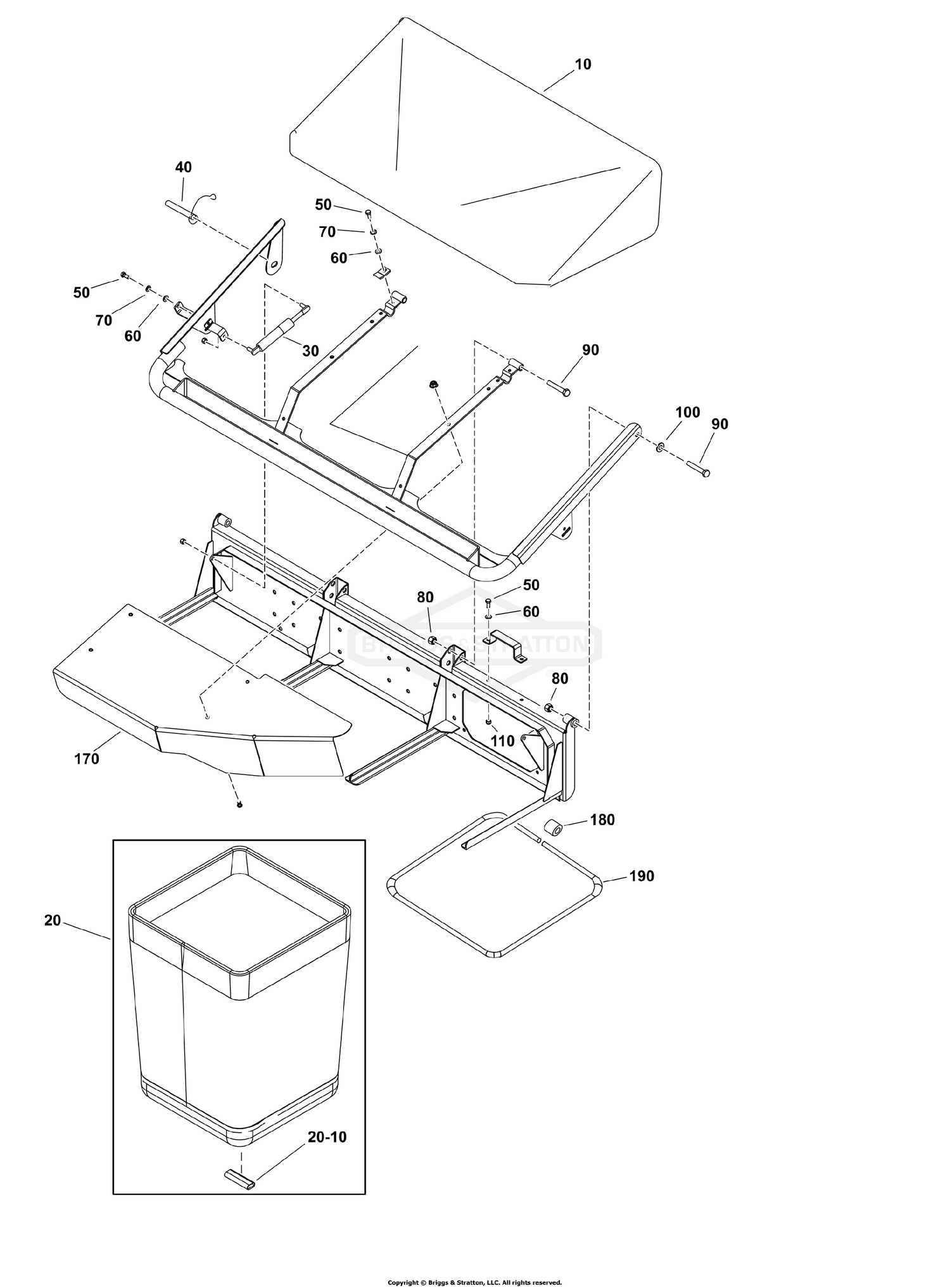 3-Bag Catcher & Cover Group - Soft Top System