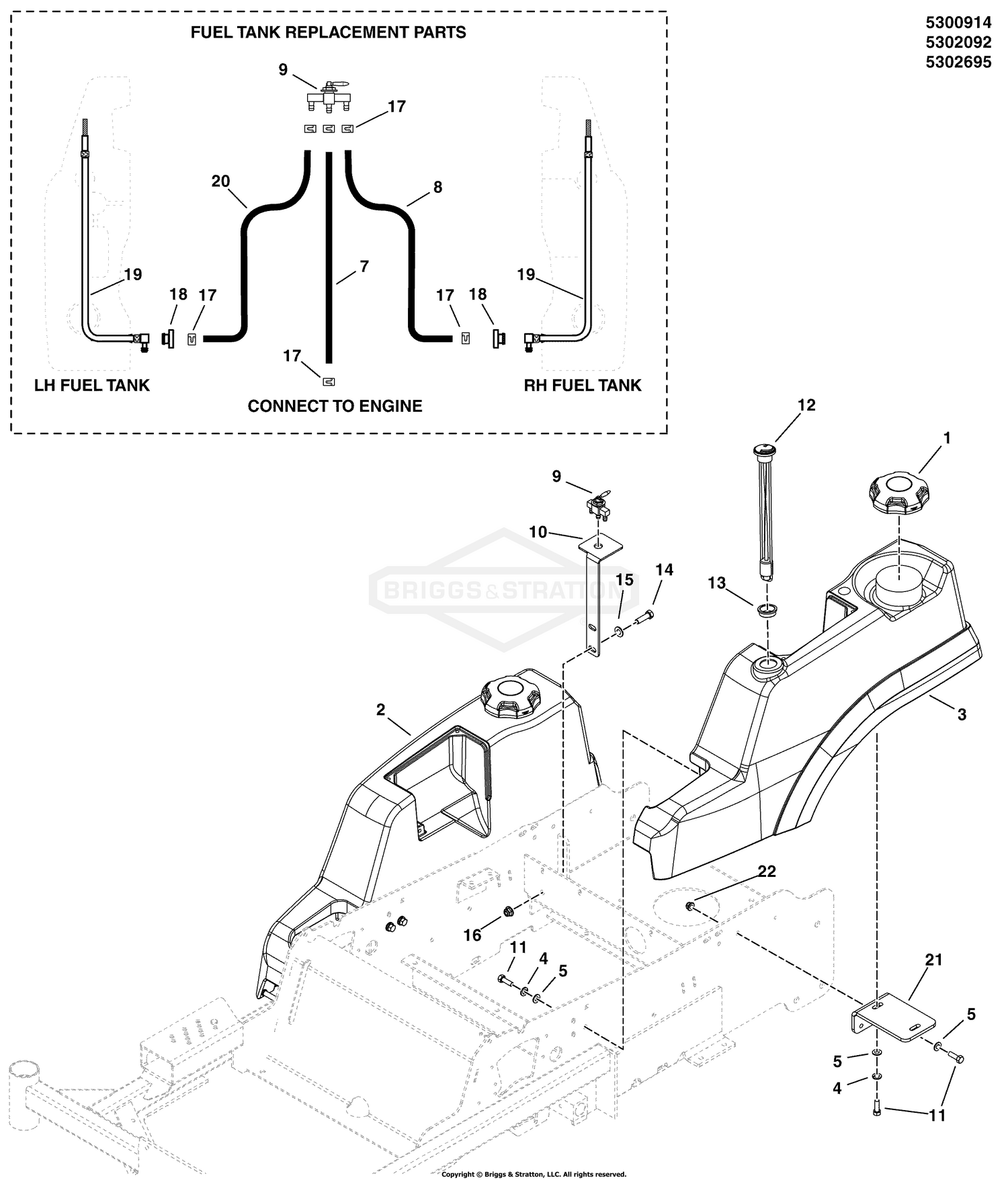 Fuel Tank & Mount Group - Double Tank