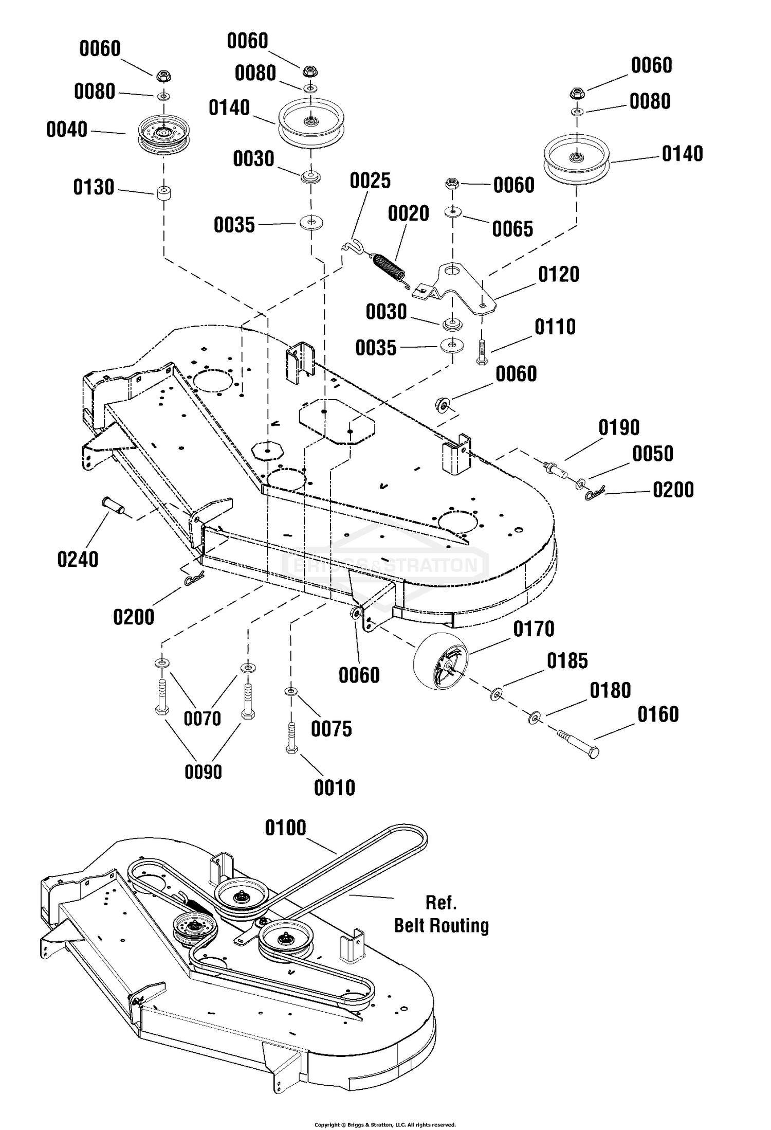 48" Mower Deck - Clutch & Support Group