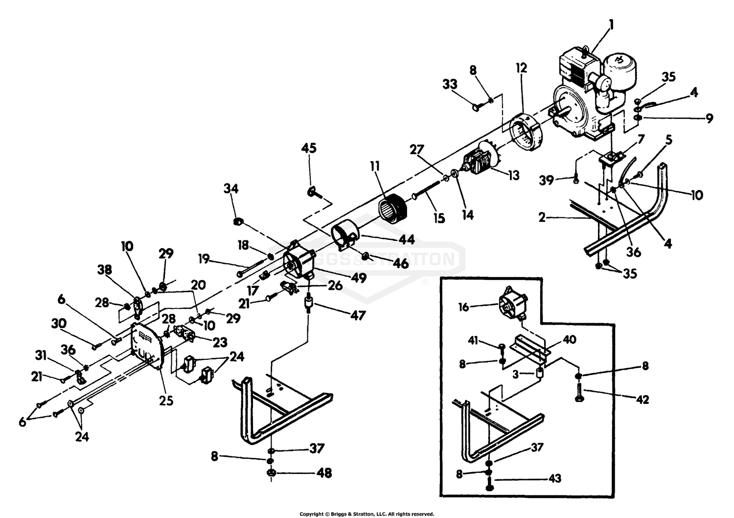 B & S Engine AC Generator No. 69125