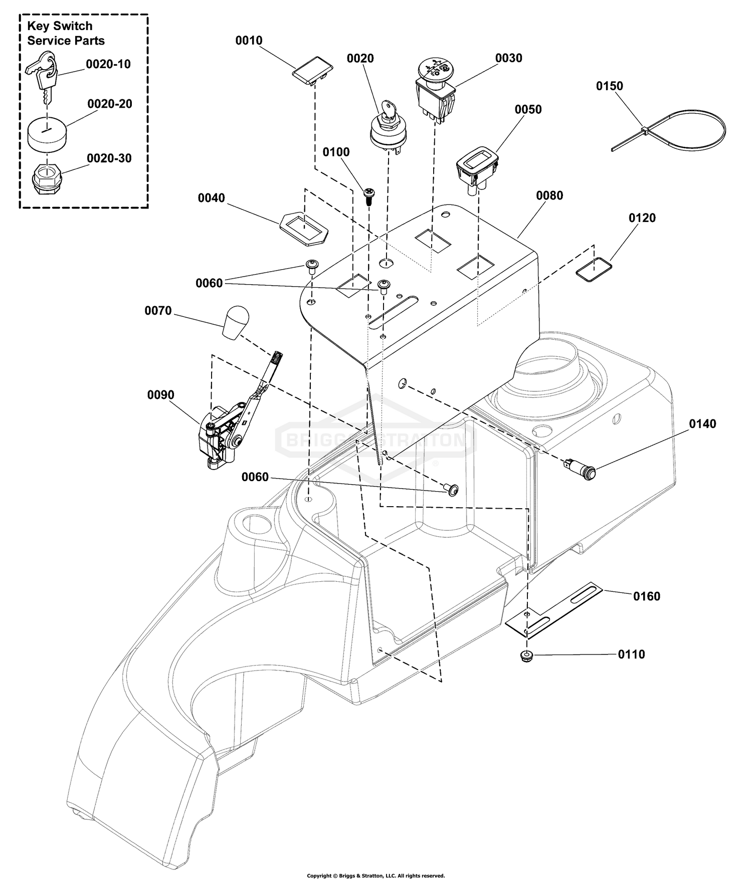 Instrument Control Panel Group - Models without USB Port