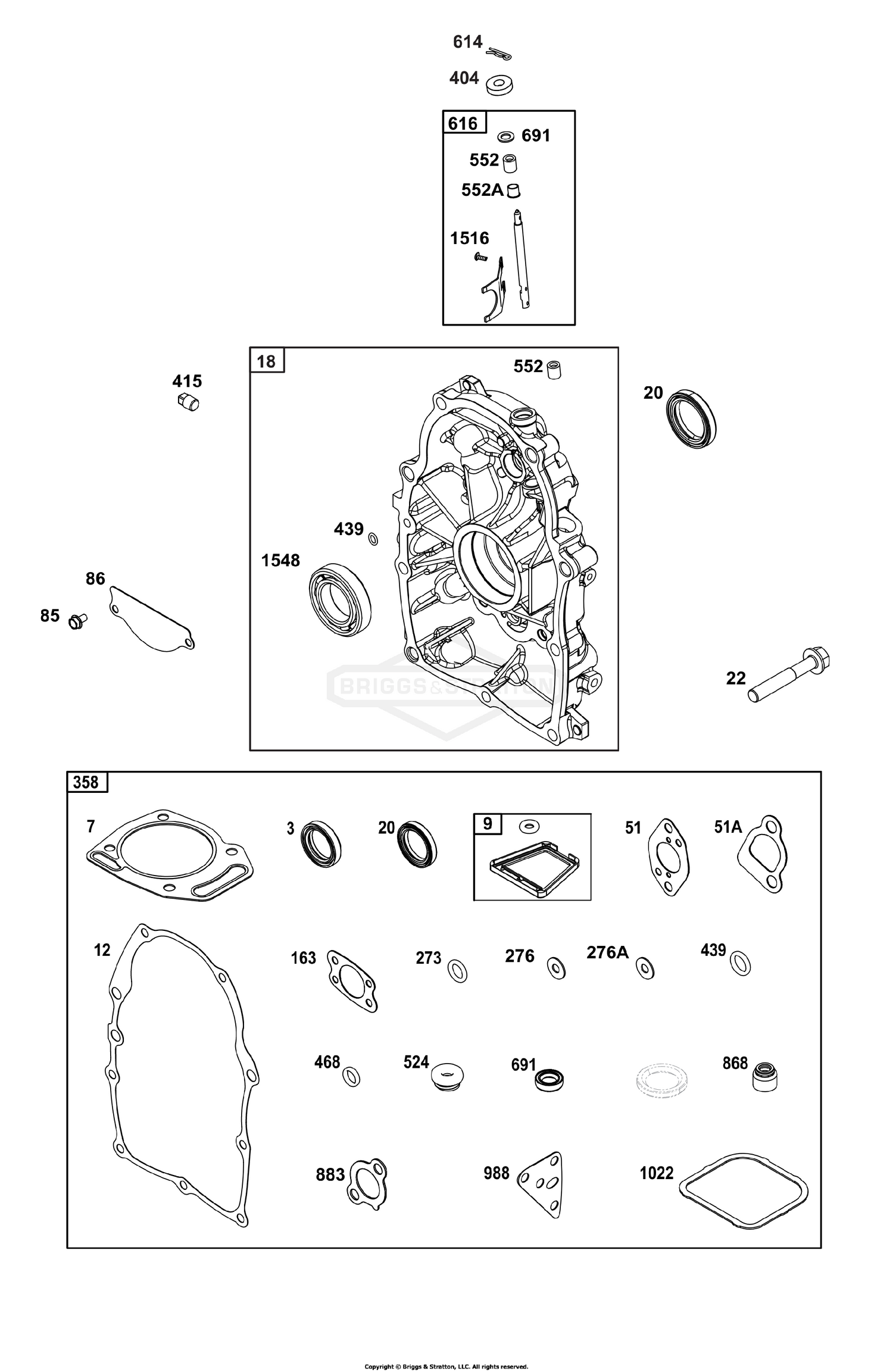 Crankcase Cover/Sump Group