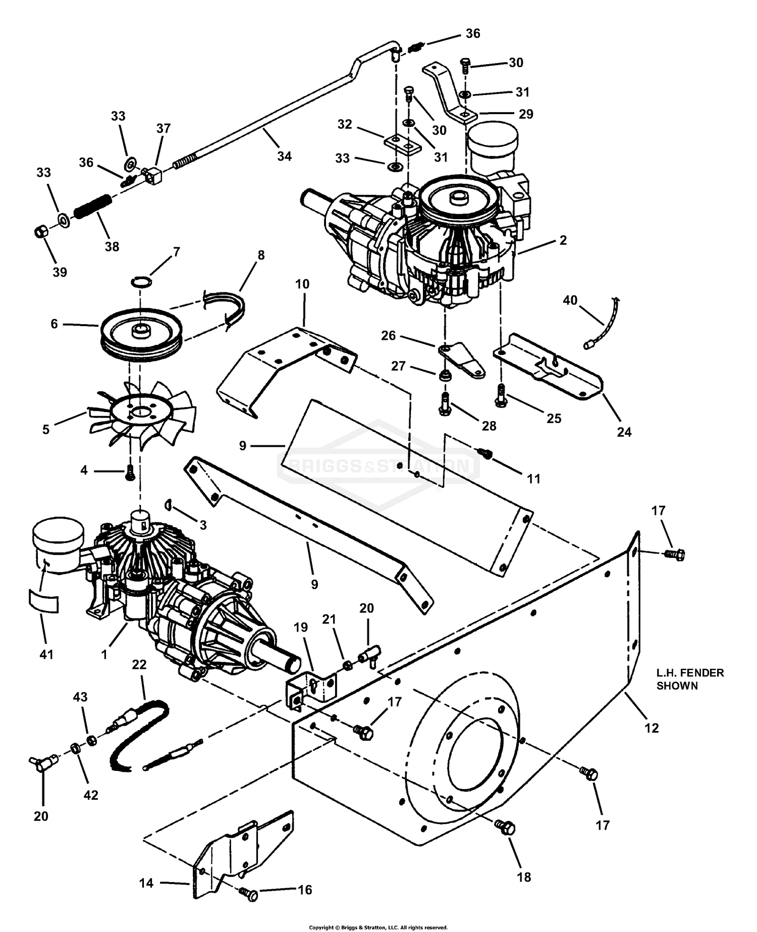 Fender & Transaxle Assembly