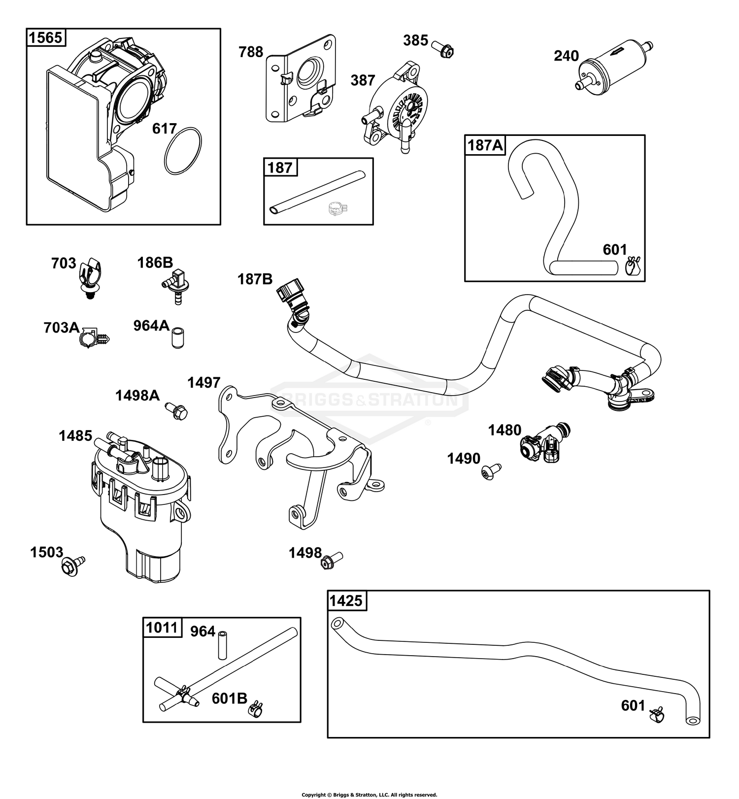 Throttle Body and Fuel Supply Group